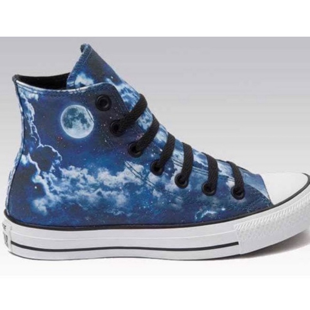 Converse Blue and White Night Sky High-Top Sneakers
